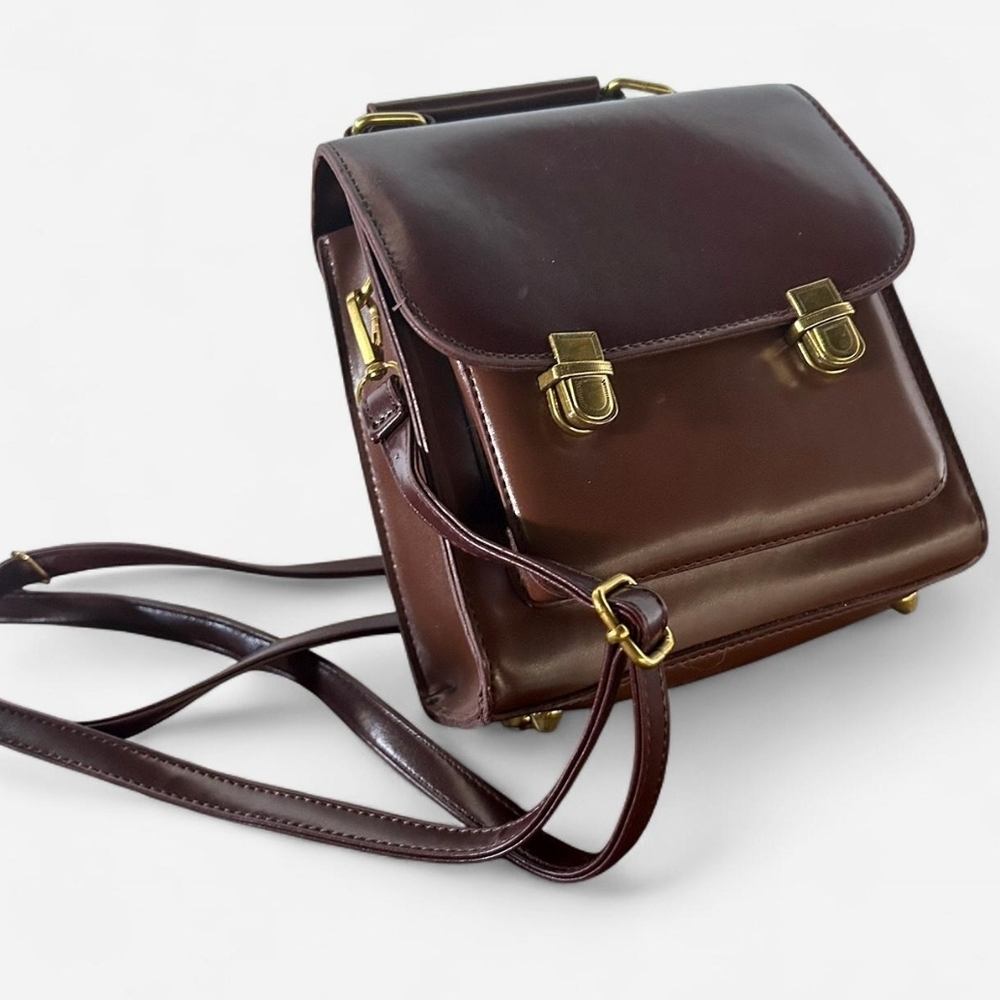 SOLD--Elegant Brown Satchel Bag